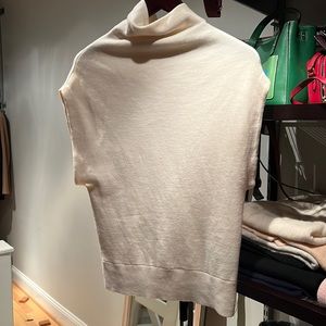Ivory Club Monaco sleeveless wool sweater top, sz XS